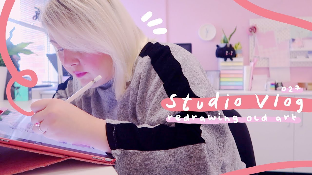 STUDIO VLOG 027 | Re-drawing old Art on Procreate - YouTube