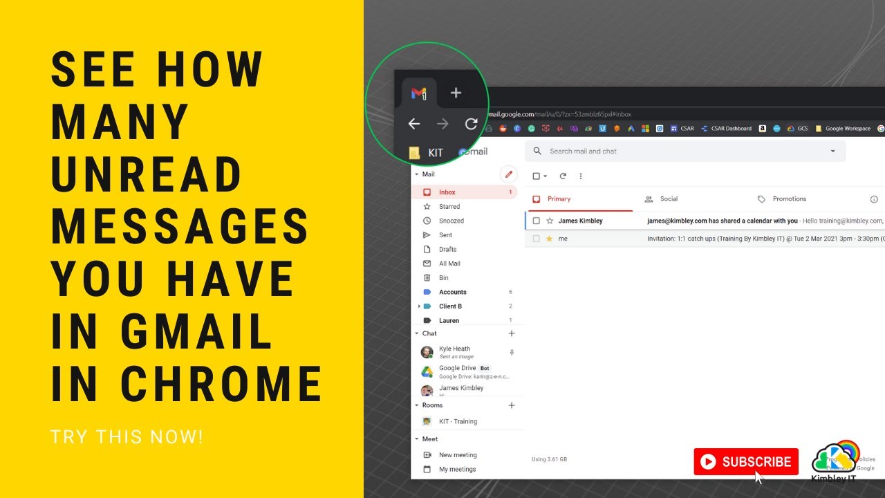 See How Many Unread Messages You Have In Gmail In Chrome