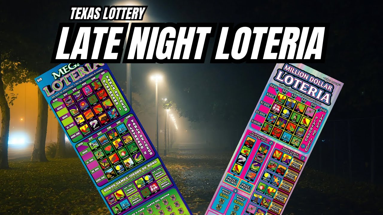 Поздняя ночь с Mega Loteria и Million Dollar Loteria, лотереей штата Техас.