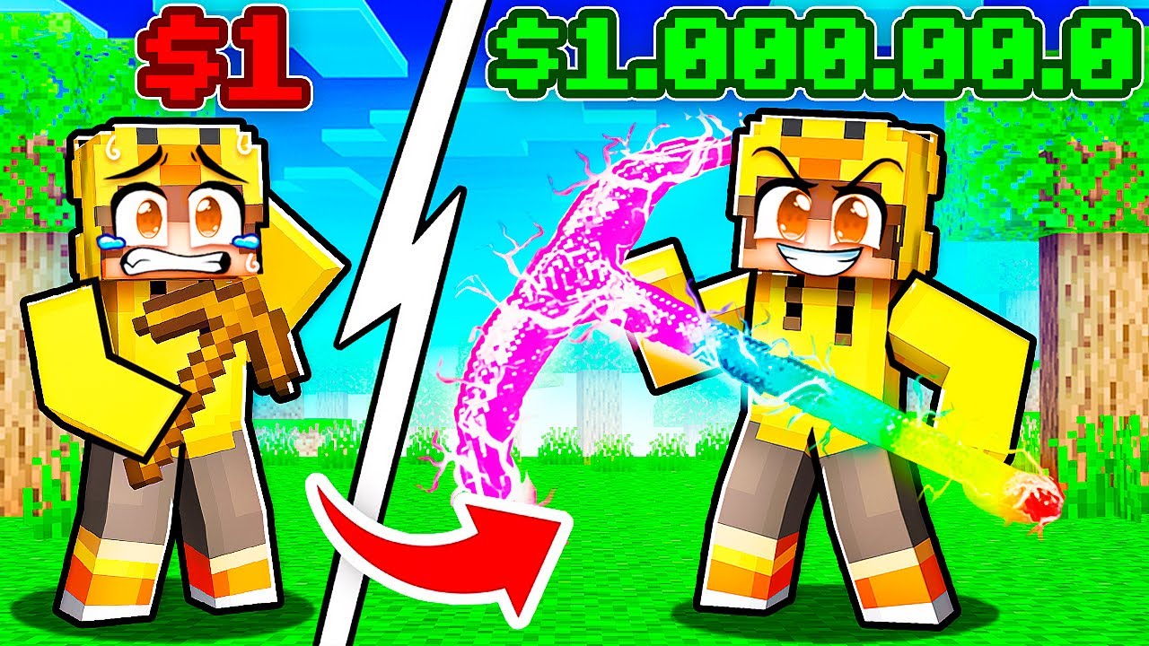 1$ vs 1.000.000$ PICKAXE u Minecraftu