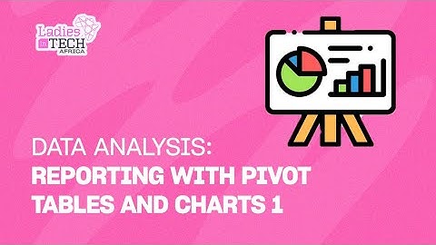 LADIES IN TECH AFRICA BOOTCAMP || DATA ANALYSIS: REPORTING WITH PIVOT TABLES AND CHARTS 1