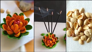 Handcrafted  Pista Shells Incense Holder | Pistachio Shell Crafts | अगरबत्ती स्टैंड