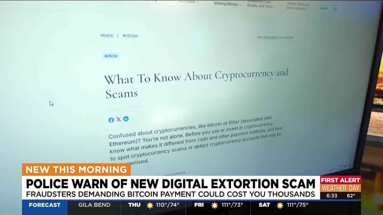 Police warning of new digital extortion scam