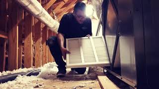 How to change air filter on an a/c Dehumidifiers