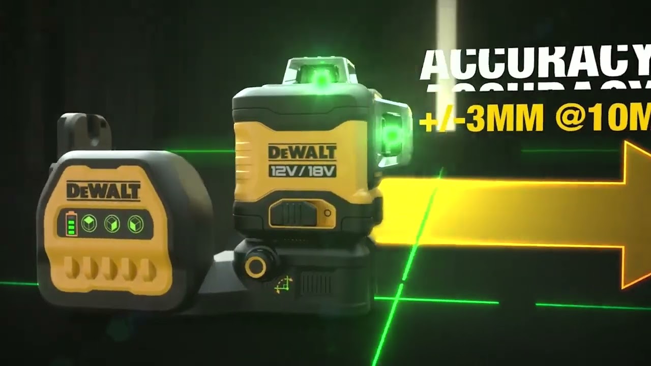 DCE089D1G Green Cross Line Laser from Power Tools UK