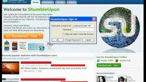 Tutorial 23/25 - Social Networking Traffic StumbleUpon Get Started Guide