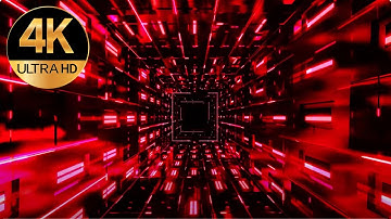 5 hour TV 4k fast moving Square Metallic Red Color Relaxing Meditation Video Tunnel Background loop