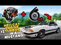 I Put A Hellcat Engine In A Mustang. Then Added Two Huge Turbos