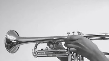 2 octave c major scale on trumpet B&W slow motion