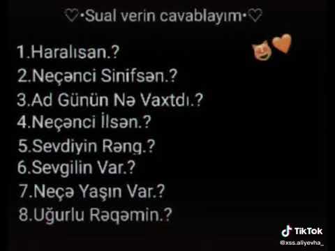 buyurun sual verin cavablayim🤗