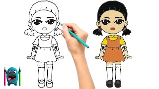 Squid Game Dev Bebek Çizimi How to Draw Baby Doll screenshot 4