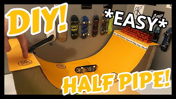 DIY Halfpipe Quarterpipe Combo Ramp! Cardboad *Easy Fingerboard Ramp*