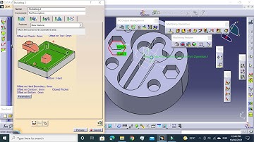 Catia Nc Programming Exercise - 44 #facing #pocketing #profilecontouring #drilling #catianc #ncprogr