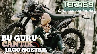 Lady crosser - Selain jadi guru SD ternyata wanita cantik ini juga jago ngetril