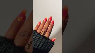 🍊💞 Glow into spring with #AuraNails using DND Gel 872 | 713 | 719 #dndgelpolish #nails #nailart