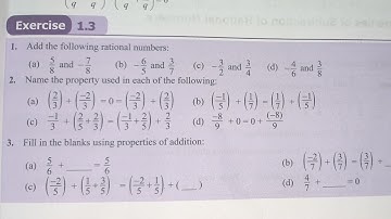maths weaves class 8 chapter 1 rational number exercise 1.3 | rational number | class8 ex 1.3