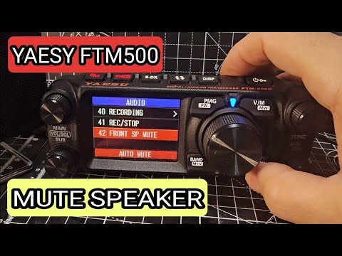 YAESU FTM500 - DISPLAY SPEAKER SETTINGS/ DISABLE - YouTube