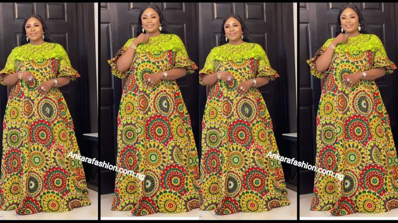 How To cut and Sew a Big Gown with Yoke and Flounce