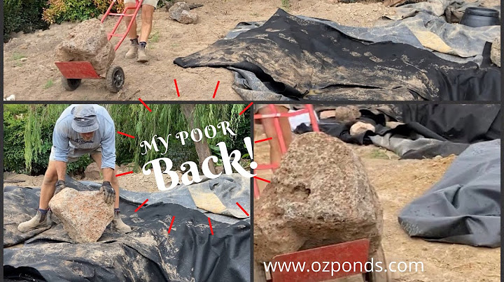 Moving big rocks by hand| Dream pond build| Stage 3