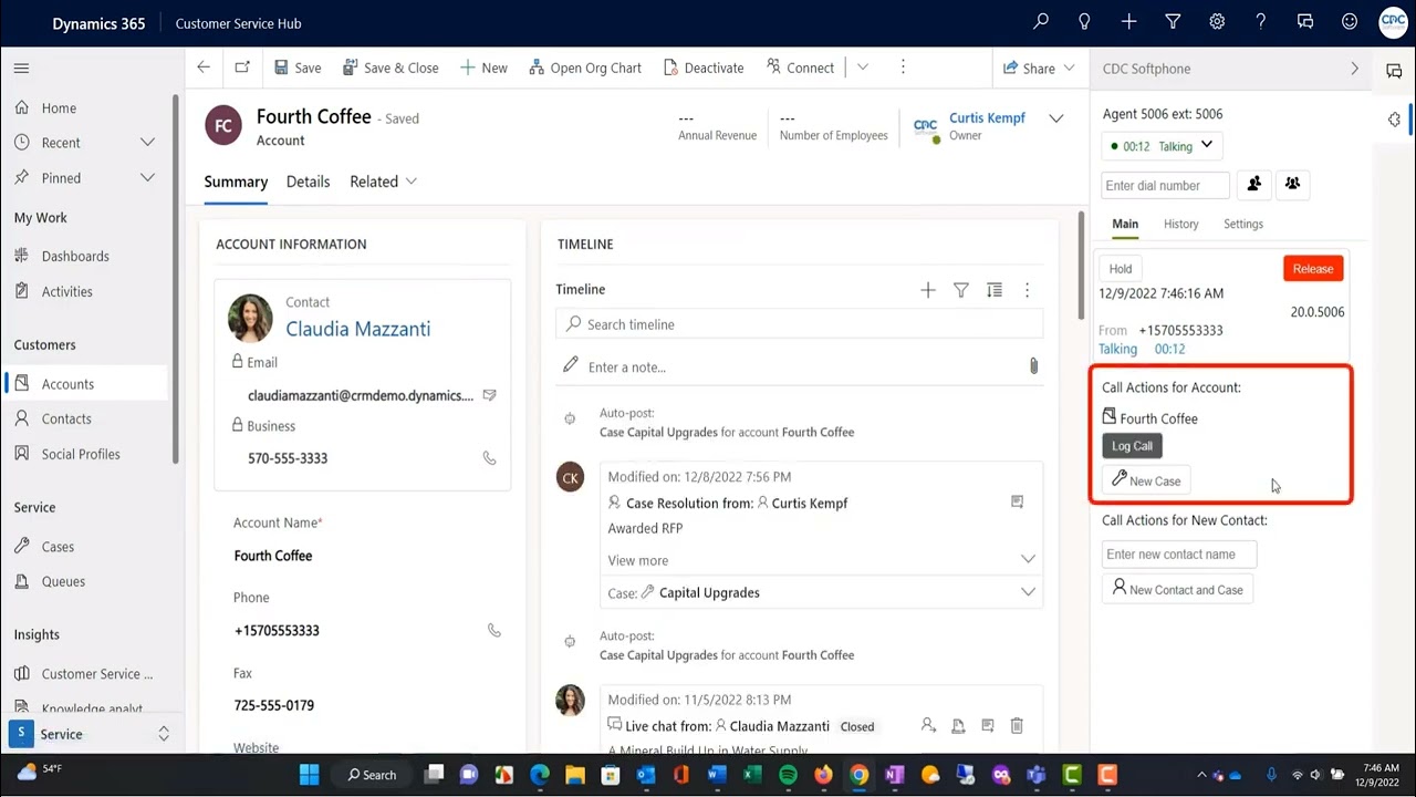 CDC Software & Microsoft Dynamics (CRM) Telephony Integration Demo