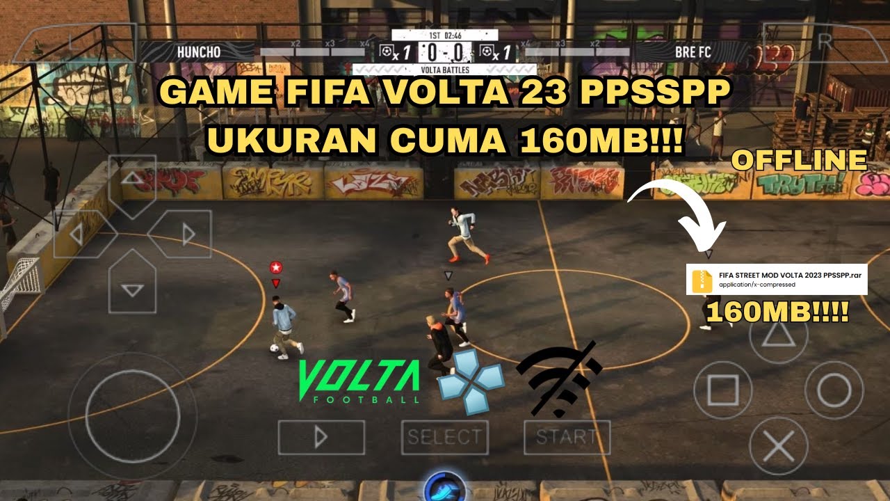 FIFA VOLTA 23 MOD FIFA STREET 2 PPSSPP ANDROID FULL OFFLINE UKURAN KECIL 160MB, HD GRAPHICS NEW 2025
