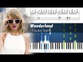 Taylor Swift - Wonderland - Accurate Piano Tutorial with Sheet Music