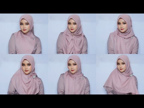 #8 Style Tutorial Hijab Segi Empat Simple Pesta Kondangan Menutup Dada || Hijab Kekinian