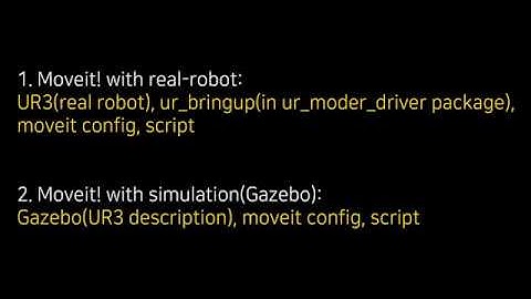 [Universal Robot] How to use UR3 using ROS with Moveit!?