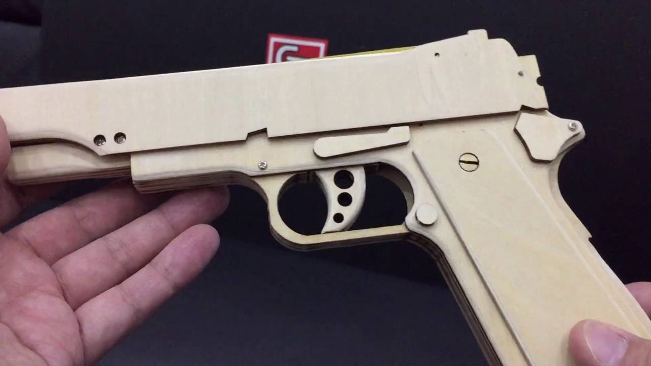 Rubber Band Gun 1911 With Recoil Action YouTube