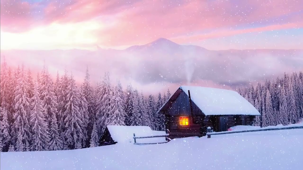 Silent Winter Cabin ❄️🏡 | Snowy Landscape Ambience for Sleep & Relax No Sound (1 Hour)