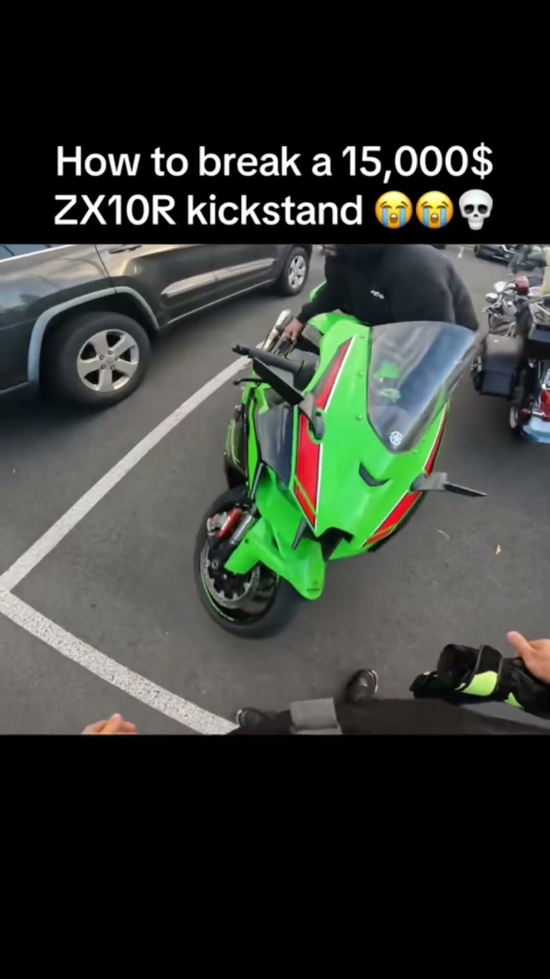 He broke a brand new ZX10R - YouTube