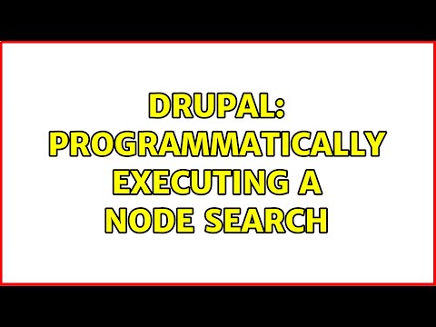 Drupal: Programmatically executing a node search