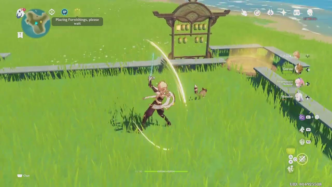 Genshin Impact Serenitea Pot Minigame Foxshot: Melee 1st Update Score Test