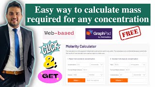 Graphpad molarity calculator | molar weight calculation screenshot 1