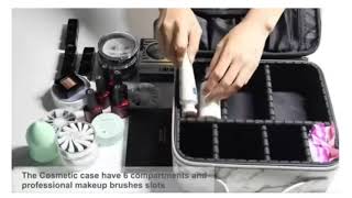 Buy Handcuffs Professional Cosmetic Makeup Kit Storage Organizer Travel  Toiletry Vanity Bag with Adjustable Compartment (White) Online at Best  Prices in India - JioMart.
