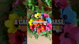 Egg Carton Flower Wreath