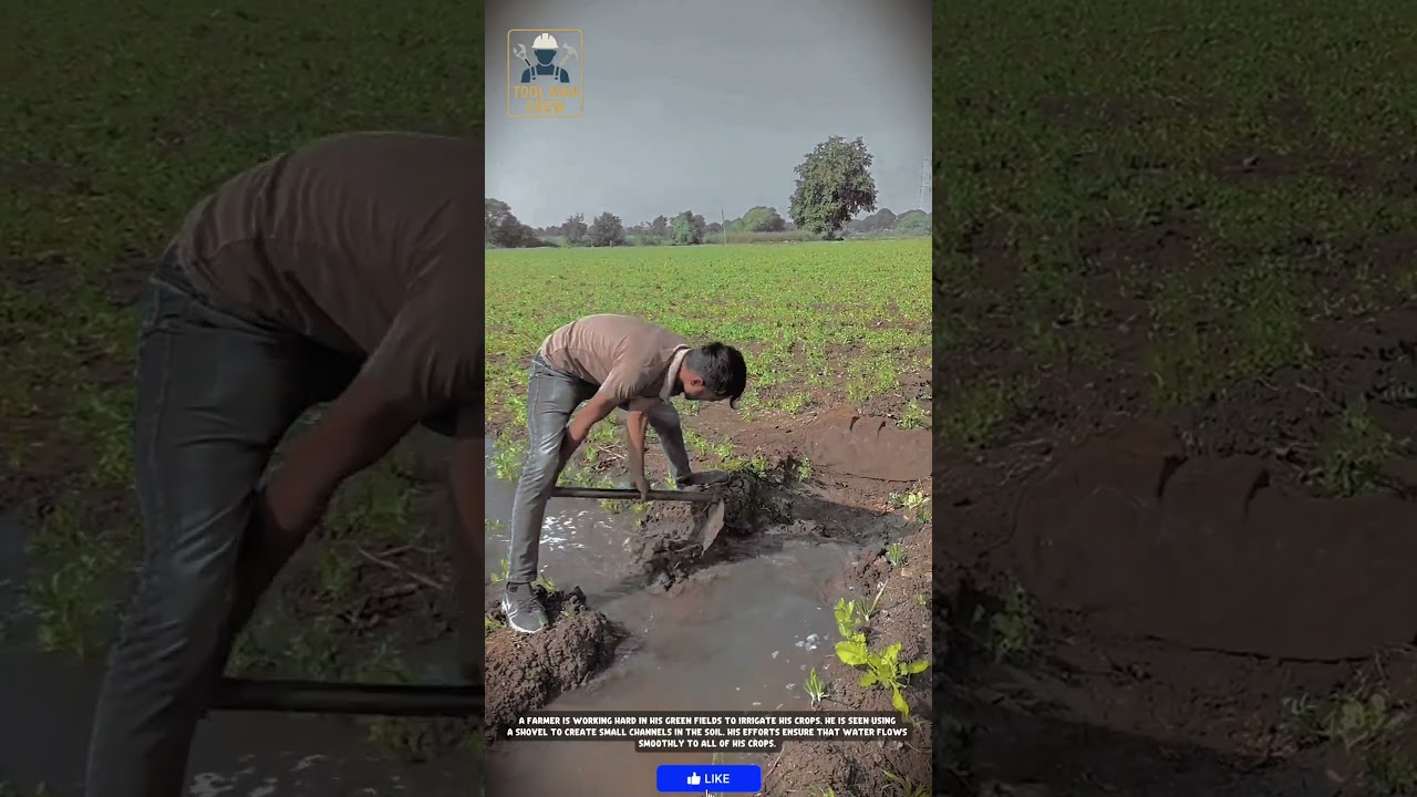 Farmer's Life:The Process of Irrigating Agricultural Land During the Planting Season