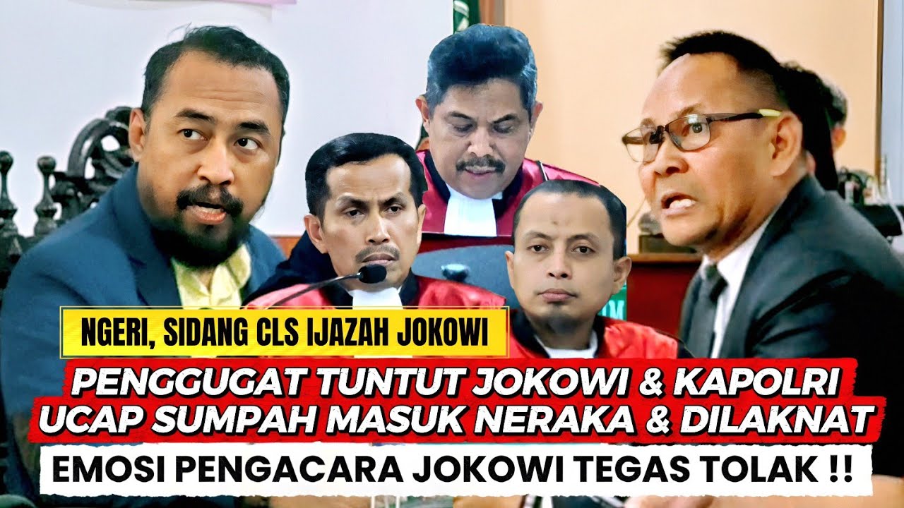 Ngeri, Penggugat Tuntut Jokowi Sumpah Masuk Neraka & Dilaknat ! EMOSI Pengacara Jokowi Tegas Tolak !