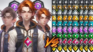 Triplet Brothers VS 5 of Every Rank, until they lose