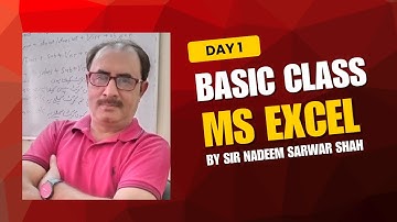 Excel Basic Class Day-1 at Patel Hospital Karachi By Sir Nadeem Sarwar Shah