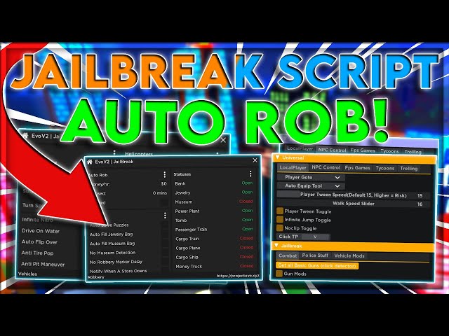 New Mode] ROBLOX JAILBREAK SCRIPT 2022 SOLARIS V2 OP / AUTO ROB + CAR MODS  + ESP + GUN MODS / 