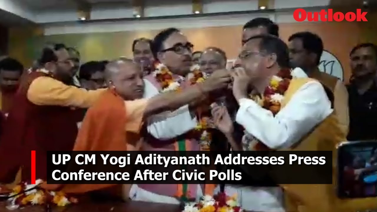 UP CM Yogi Adityanath Addresses Press Conference After Civic Polls ...