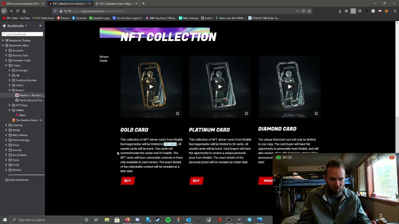 UFC NFT  Update #1 *Khabib Nurmagomedov NTF's!*