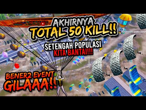 TOTAL 50 KILL!! SETENGAH POPULASI KITA BANTAI!! DAPAT SETIM BARBAR DI EVENT 5 TAHUN!! | PUBG MOBILE