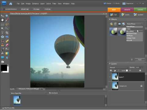 Photoshop Elements 7 Tutorial Applying Photo Effects Youtube