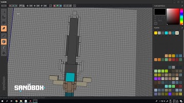 VoxEdit - Free 3D Voxel Art Software - Timelapse Voxel Art Sword