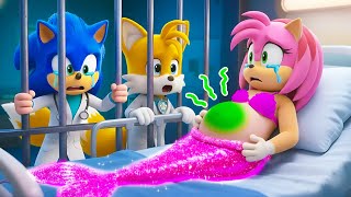 Mermaid Amy is SICK in Pison! Sonic, Please Help Her! |  Sad Story | Sonic The Hedgehog 3 Animation