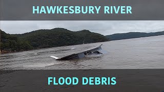 Hawkesbury River flood debris
