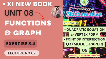 XI New Book | Lecture 02 | Ex 8.4 | UNIT 08 | Functions And Graph | Sindh Text Book Board