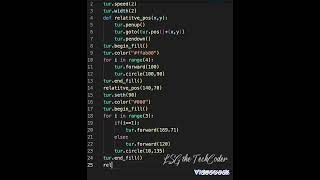 Moj logo using python turtle🔥🔥#coding #python #shorts#trending